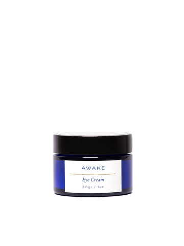 Vista frontal del contorno de ojos Awake de Skin & Sky en envase de 30g; crema diseñada para suavizar líneas de expresión e iluminar la mirada con ingredientes naturales.