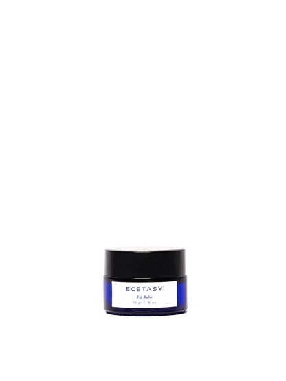 Tarro de 15g / 0.5 oz de Ecstasy Lip Balm; tratamiento labial rejuvenecedor de Skin & Sky que nutre y libera de la sequedad a todo tipo de piel.
