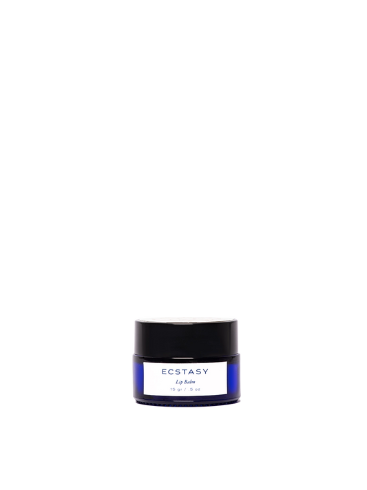 Tarro de 15g / 0.5 oz de Ecstasy Lip Balm; tratamiento labial rejuvenecedor de Skin & Sky que nutre y libera de la sequedad a todo tipo de piel.