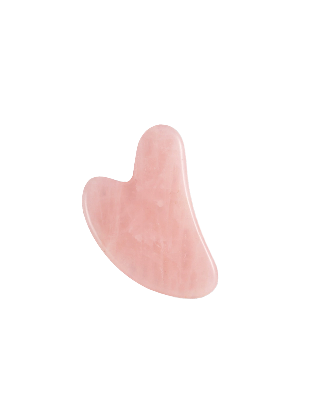 Gua Sha de cuarzo rosa natural AAA. Incluye estuche. 