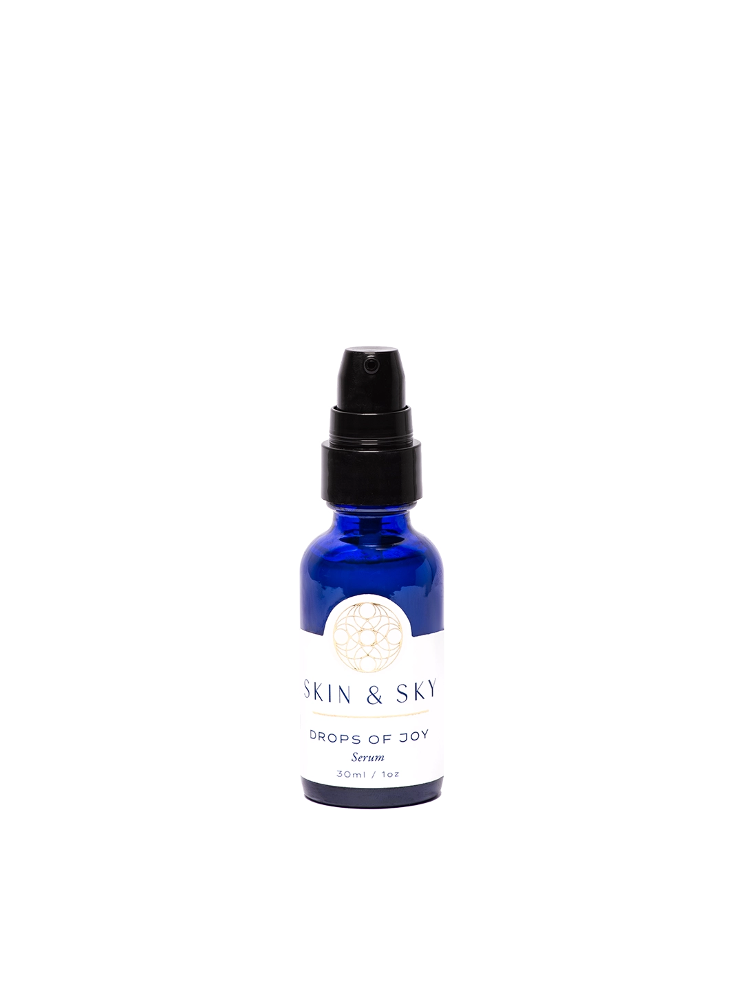 Frasco de 30ml / 1oz de Drops of Joy de Skin & Sky; suero diseñado para balancear la producción de grasa, hidratar y reparar pieles con tendencia al acné.